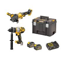 DeWALT Akku-Maschinen-Set DCK2016T2T, 54 Volt: DCD999 + DCG418, 2x 108 Wh und Ladegerät in TSTAK
